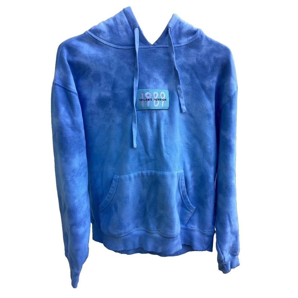 Taylor Swift 1989 Taylor's Version Blue Tie Dye Hoodie Sweatshirt Small
